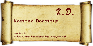 Kretter Dorottya névjegykártya