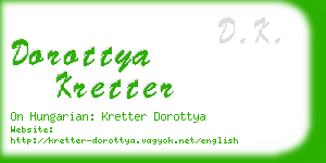 dorottya kretter business card